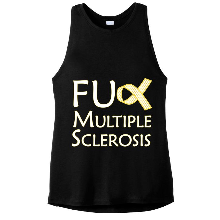 F Multiple Sclerosis Ladies PosiCharge Tri-Blend Wicking Tank