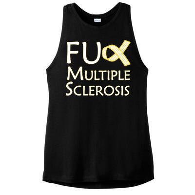 F Multiple Sclerosis Ladies PosiCharge Tri-Blend Wicking Tank