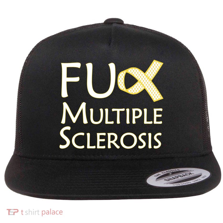 F Multiple Sclerosis Flat Bill Trucker Hat