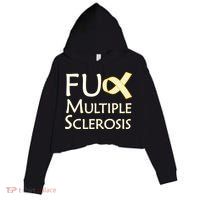 F Multiple Sclerosis Crop Fleece Hoodie
