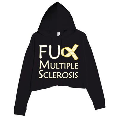 F Multiple Sclerosis Crop Fleece Hoodie