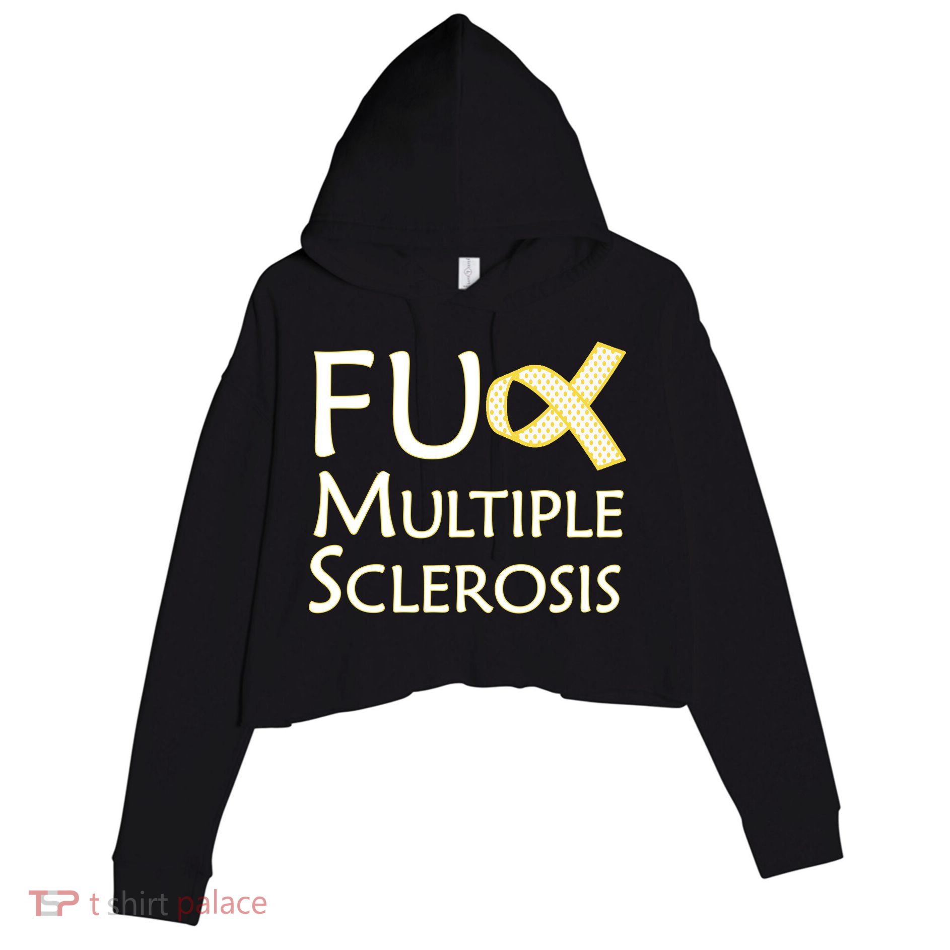 F Multiple Sclerosis Crop Fleece Hoodie