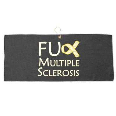 F Multiple Sclerosis Large Microfiber Waffle Golf Towel