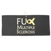 F Multiple Sclerosis Large Microfiber Waffle Golf Towel