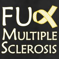 F Multiple Sclerosis Large Microfiber Waffle Golf Towel