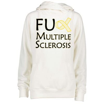 F Multiple Sclerosis Womens Funnel Neck Pullover Hood