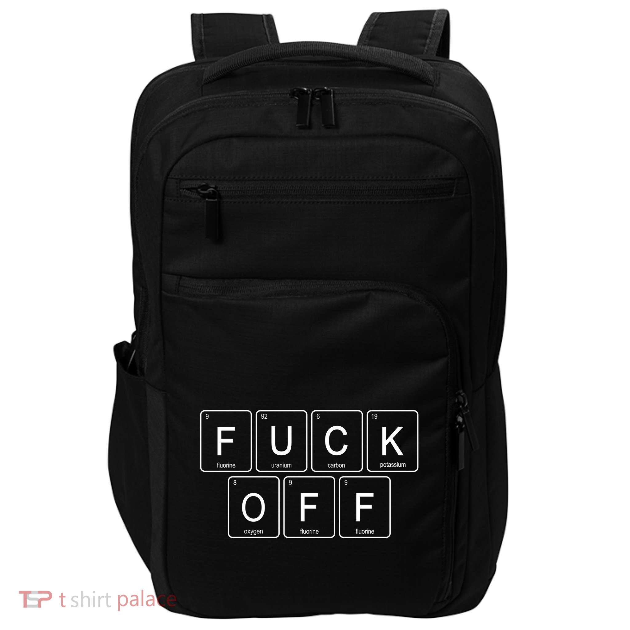 F Off Periodic Table Impact Tech Backpack