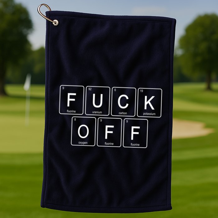 F Off Periodic Table Golf Towel