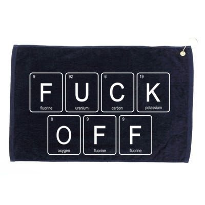 F Off Periodic Table Grommeted Golf Towel