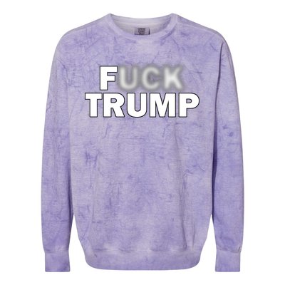 F Trump Blurry Logo Colorblast Crewneck Sweatshirt