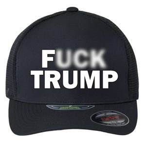 F Trump Blurry Logo Flexfit Unipanel Trucker Cap