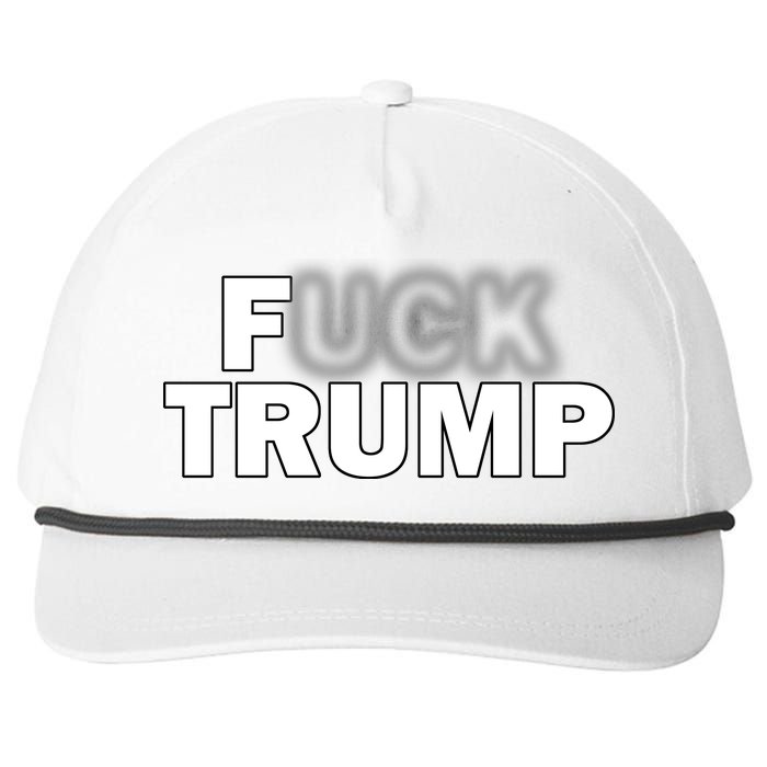 F Trump Blurry Logo Snapback Five-Panel Rope Hat