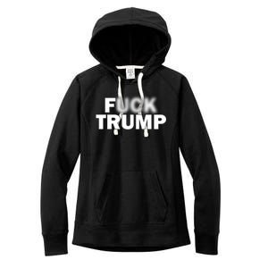 F Trump Blurry Logo Women's Fleece Hoodie