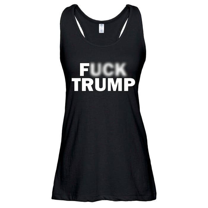 F Trump Blurry Logo Ladies Essential Flowy Tank