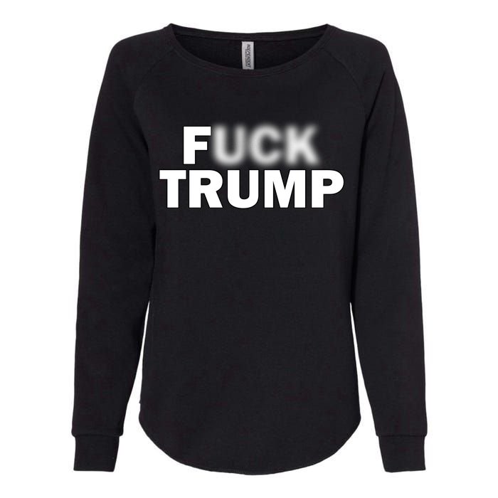 F Trump Blurry Logo Womens California Wash Sweatshirt