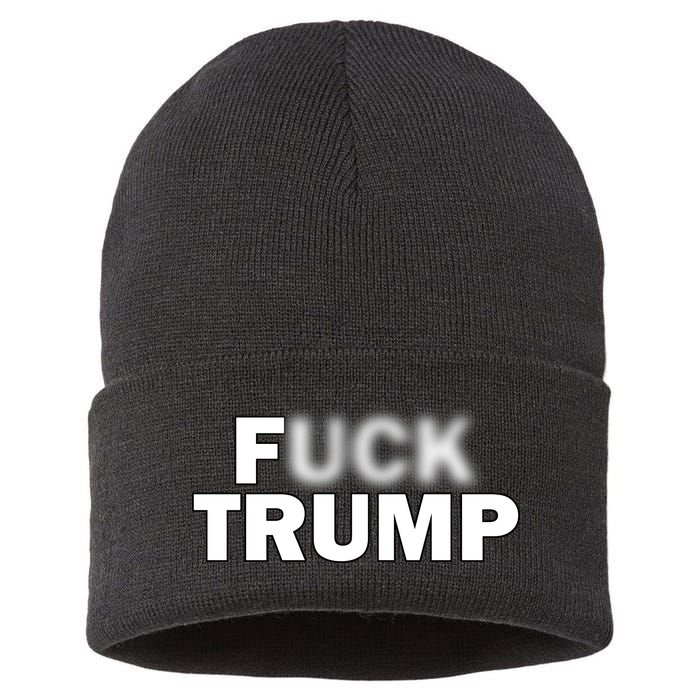 F Trump Blurry Logo Sustainable Knit Beanie