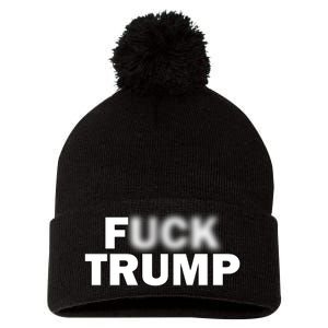 F Trump Blurry Logo Pom Pom 12in Knit Beanie