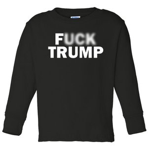 F Trump Blurry Logo Toddler Long Sleeve Shirt