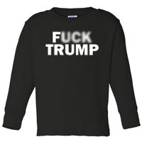 F Trump Blurry Logo Toddler Long Sleeve Shirt