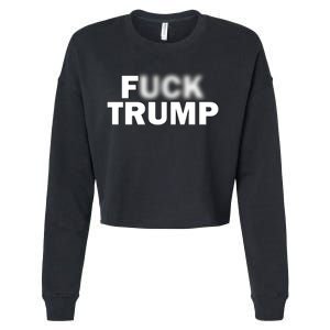 F Trump Blurry Logo Cropped Pullover Crew