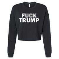 F Trump Blurry Logo Cropped Pullover Crew