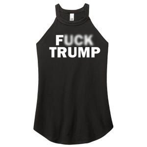 F Trump Blurry Logo Women's Perfect Tri Rocker Tank