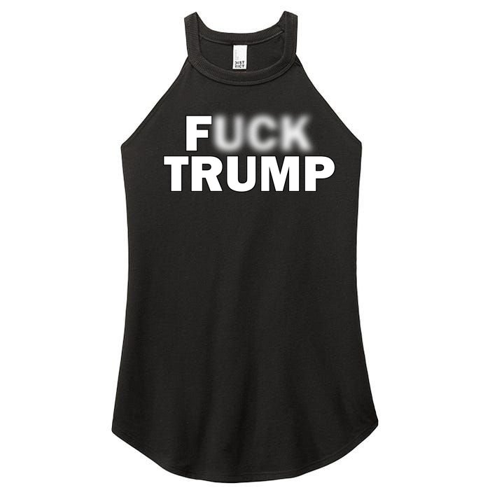 F Trump Blurry Logo Women's Perfect Tri Rocker Tank