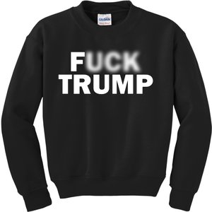 F Trump Blurry Logo Kids Sweatshirt