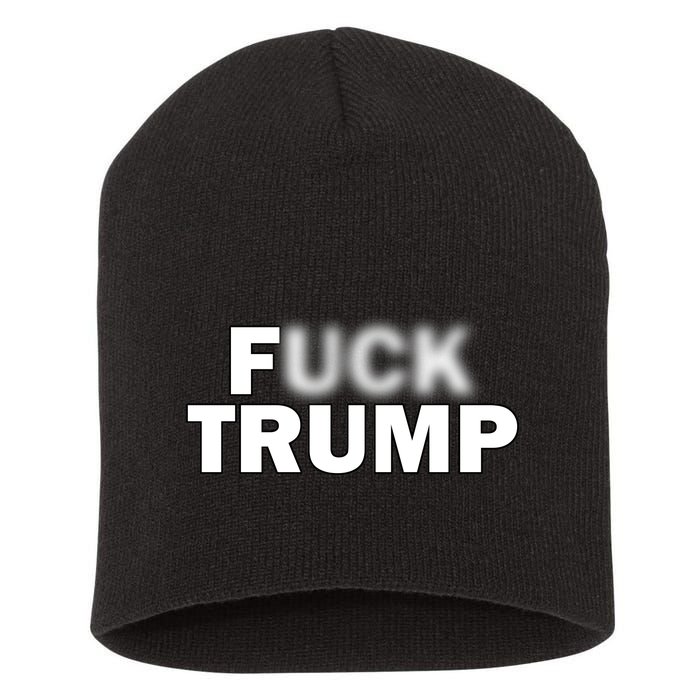 F Trump Blurry Logo Short Acrylic Beanie