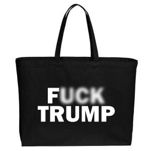 F Trump Blurry Logo Cotton Canvas Jumbo Tote