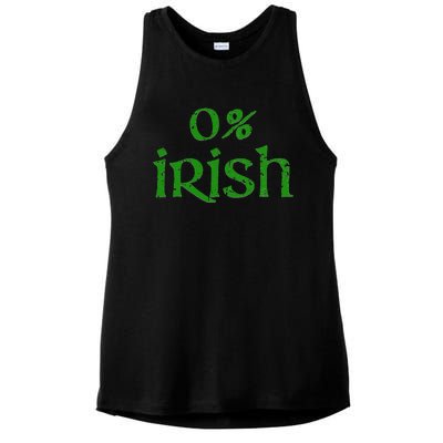 Funny 0 Irish For Saint Patrick's Day Ladies PosiCharge Tri-Blend Wicking Tank