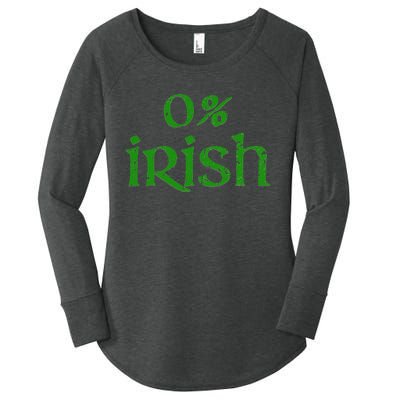 Funny 0 Irish For Saint Patrick's Day Women's Perfect Tri Tunic Long Sleeve Shirt