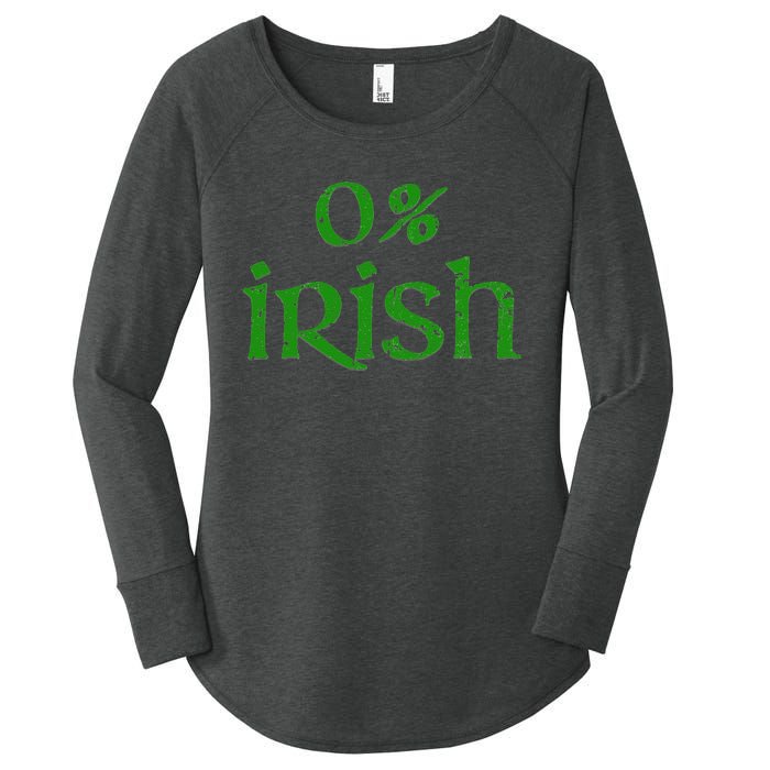 Funny 0 Irish For Saint Patrick's Day Women's Perfect Tri Tunic Long Sleeve Shirt