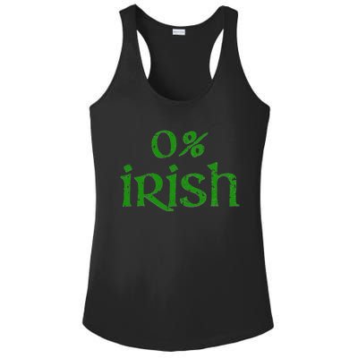 Funny 0 Irish For Saint Patrick's Day Ladies PosiCharge Competitor Racerback Tank