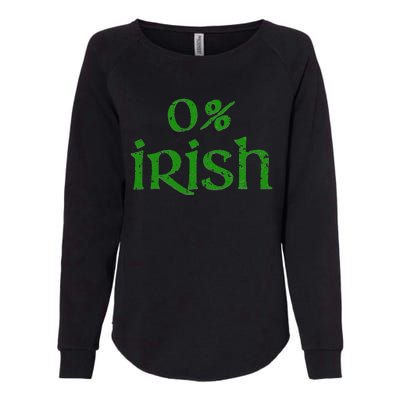 Funny 0 Irish For Saint Patrick's Day Womens California Wash Sweatshirt