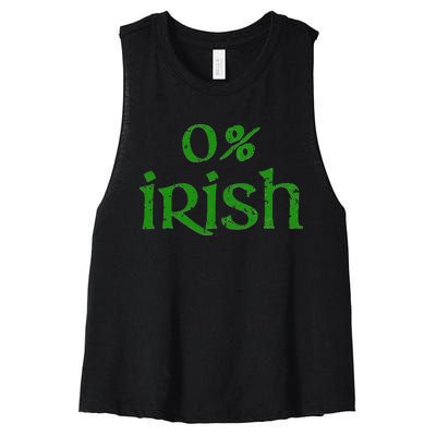 Funny 0 Irish For Saint Patrick's Day Women's Racerback Cropped Tank