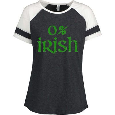 Funny 0 Irish For Saint Patrick's Day Enza Ladies Jersey Colorblock Tee