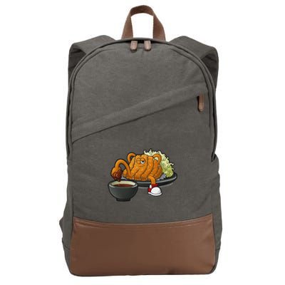 Fudes! 001 Kosuke The Katsu Character Cotton Canvas Backpack