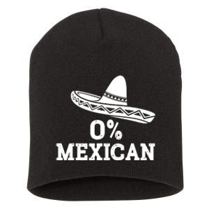 Funny 0 Mexican With Sombrero For Cinco De Mayo Costume Short Acrylic Beanie