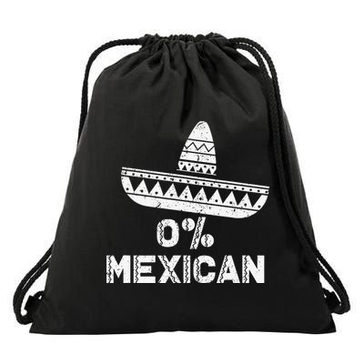 Funny 0 Mexican With Sombrero For Cinco De Mayo Drawstring Bag