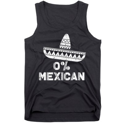 Funny 0 Mexican With Sombrero For Cinco De Mayo Tank Top