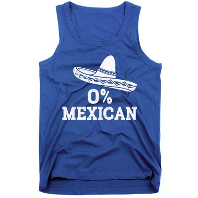 Funny 0 Mexican With Sombrero For Cinco De Mayo Tank Top