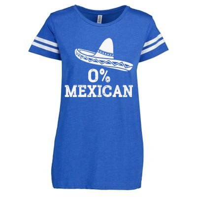 Funny 0 Mexican With Sombrero For Cinco De Mayo Costume Enza Ladies Jersey Football T-Shirt