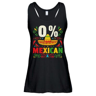 Funny 0 Percent Mexican Fiesta Mexico Party Cinco De Mayo Ladies Essential Flowy Tank