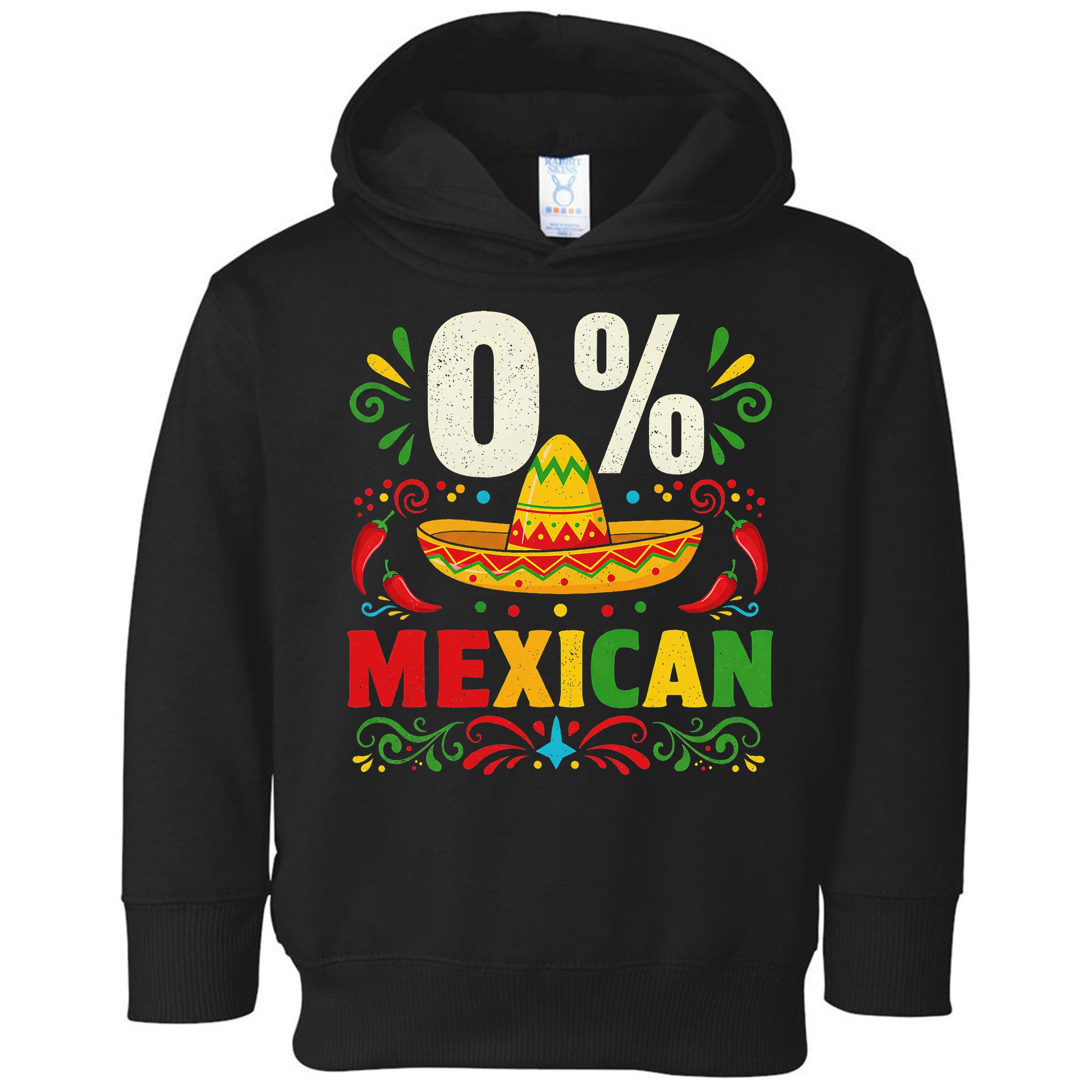 Funny 0 Percent Mexican Fiesta Mexico Party Cinco De Mayo Toddler Hoodie
