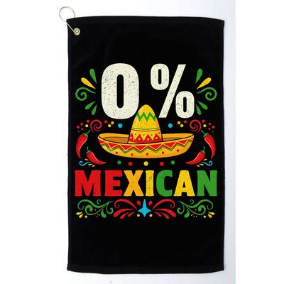 Funny 0 Percent Mexican Fiesta Mexico Party Cinco De Mayo Golf Towel