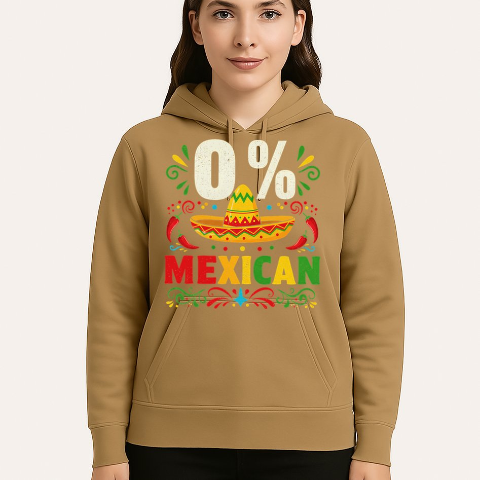 Funny 0 Percent Mexican Fiesta Mexico Party Cinco De Mayo Hoodie