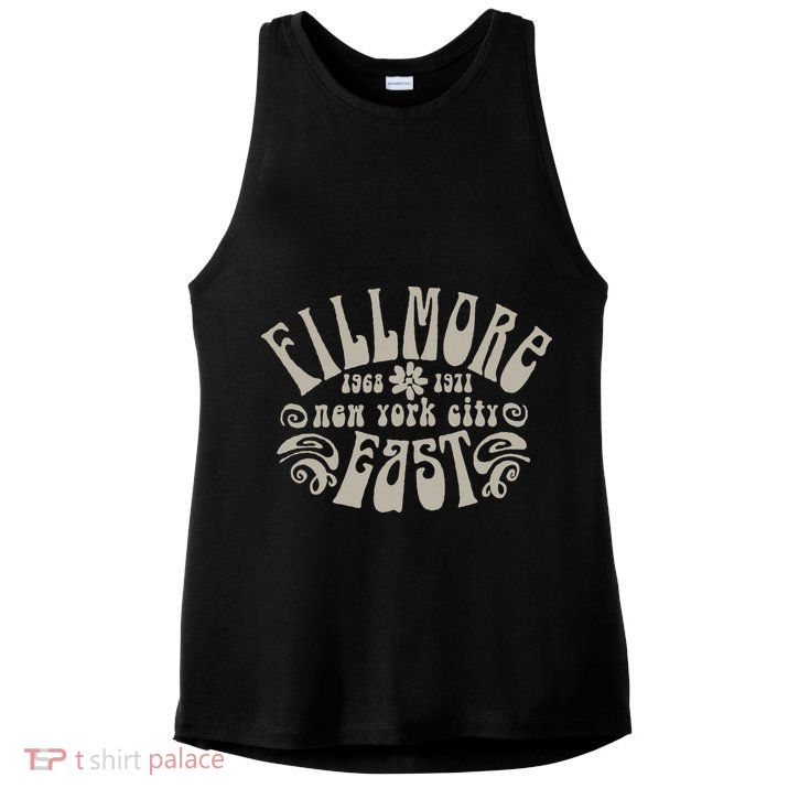 Fillmore 1968 1971 New York City East Embody Peace & Love Ladies PosiCharge Tri-Blend Wicking Tank