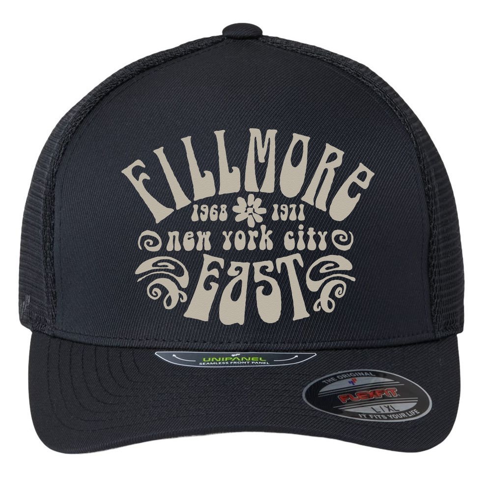 Fillmore 1968 1971 New York City East Embody Peace & Love Flexfit Unipanel Trucker Cap