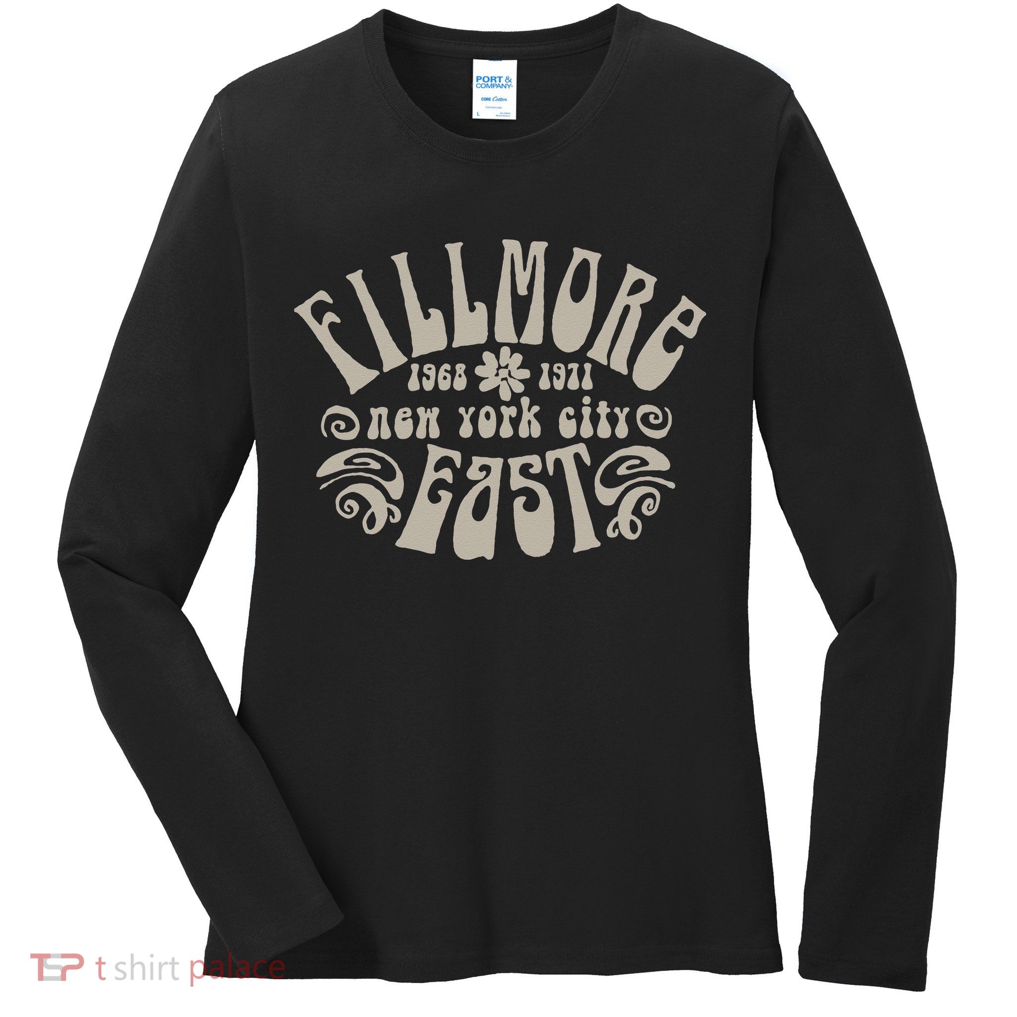 Fillmore 1968 1971 New York City East Embody Peace & Love Ladies Long Sleeve Shirt
